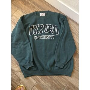 Vintage Oxford University Green Sweatshirt Relco Tag- Large
